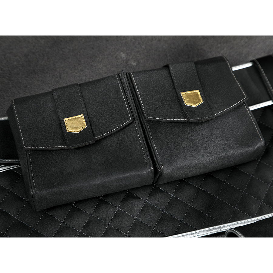 Clair Obscur: Expedition 33 Verso Cosplay Costume, close-up of belt group, showing two black bags.