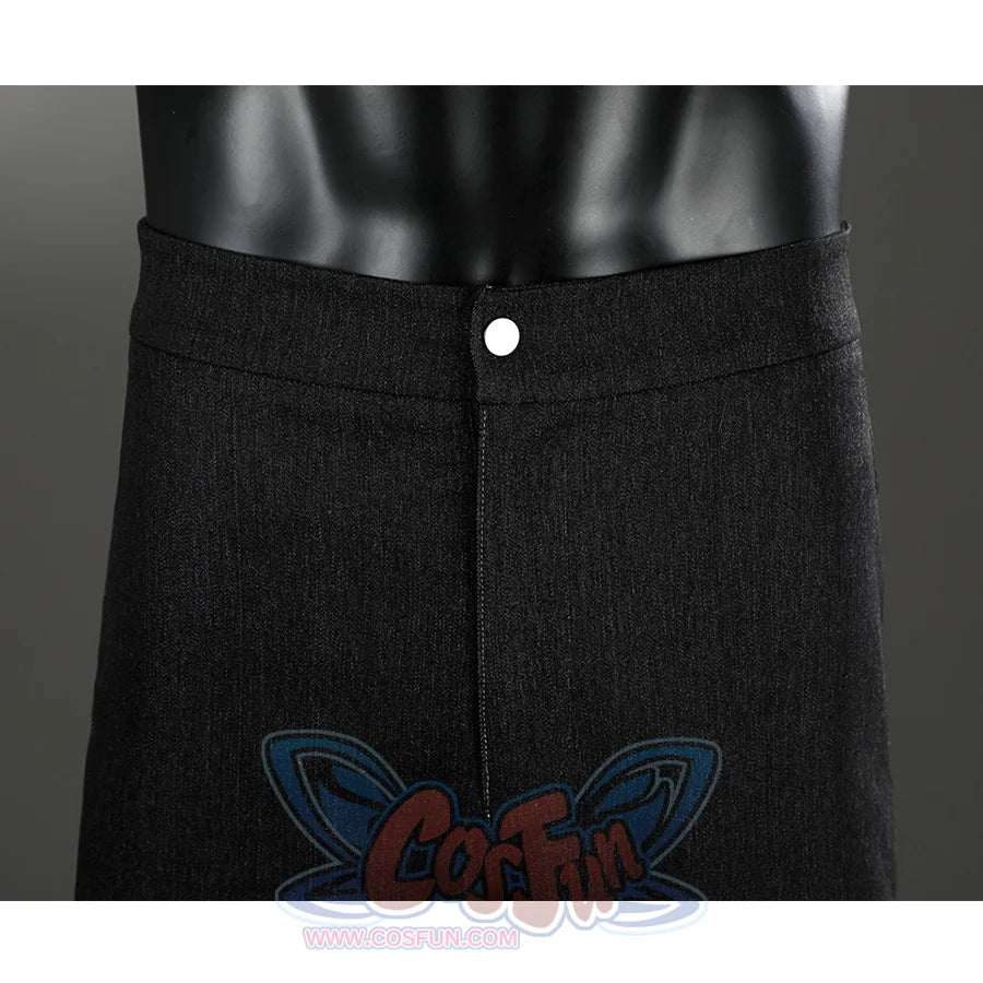 Clair Obscur: Expedition 33 Verso Cosplay Costume, black pants with golden button.