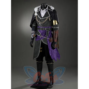 Clair Obscur: Expedition 33 Verso Cosplay Costume, right side view showing golden sleeve badge.