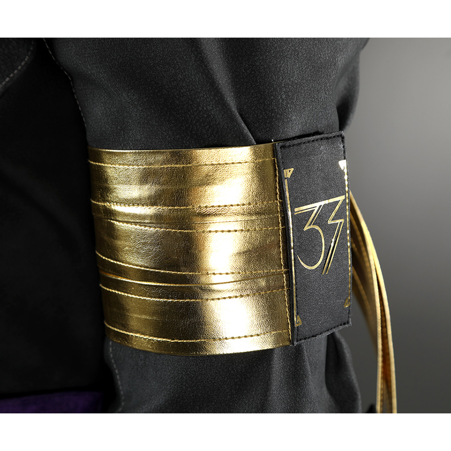 Clair Obscur: Expedition 33 Verso Cosplay Costume, golden sleeve badge.