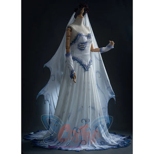 【READY】Corpse Bride Emily Cosplay Costume Halloween Dress N08774 Costumes