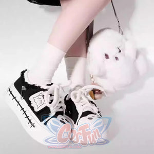 Cute Ghost Harajuku Platform  Japanese Subculture Girls Canvas Shoes