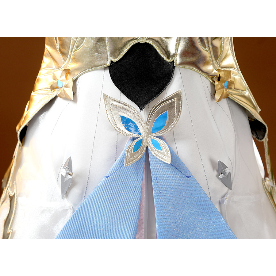 Back butterfly decoration with blue gems and cape on DNA Duet Night Abyss Truffle cosplay costume