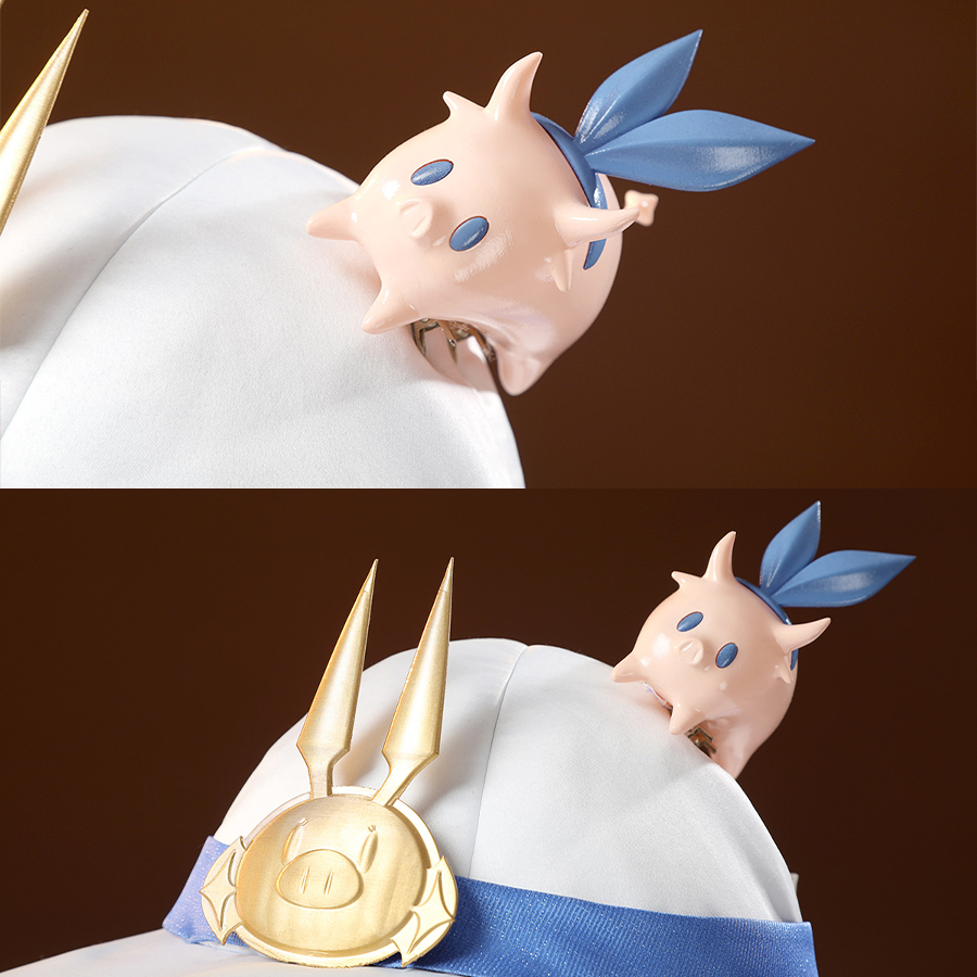 Hat accessory with pig decoration and gold ears for DNA Duet Night Abyss Truffle cosplay costume
