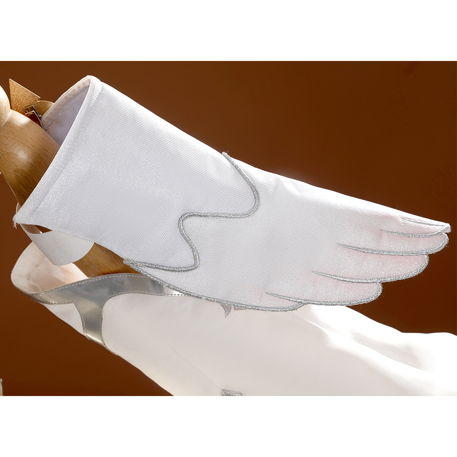 White feathered wing accessory detail for DNA Duet Night Abyss Truffle cosplay costume shoulder