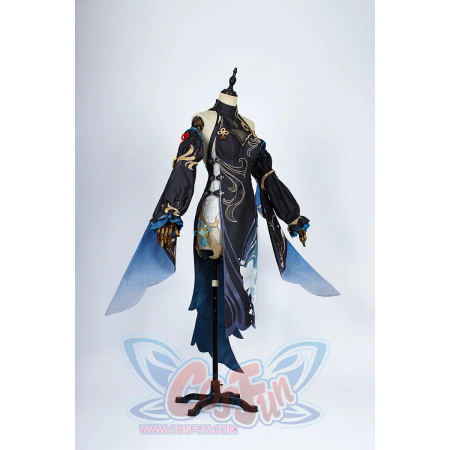 Genshin Impact Shenhe Cosplay Costume Frostflower Dew Outfit N08797 A Costumes