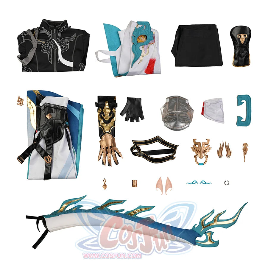 Dan Heng Permansor Terrae Cosplay Costume, tail sold separately.