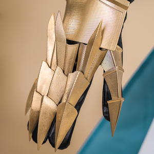 Dan Heng Permansor Terrae Cosplay Costume, gold modeling dragon claw shape decoration.