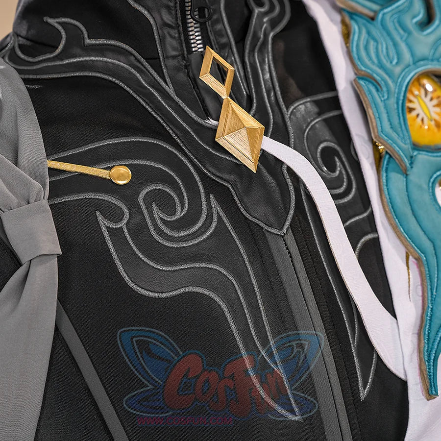 Dan Heng Permansor Terrae Cosplay Costume, there is a decoration composed of two rhombuses.