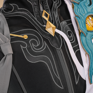 Dan Heng Permansor Terrae Cosplay Costume, there is a decoration composed of two rhombuses.
