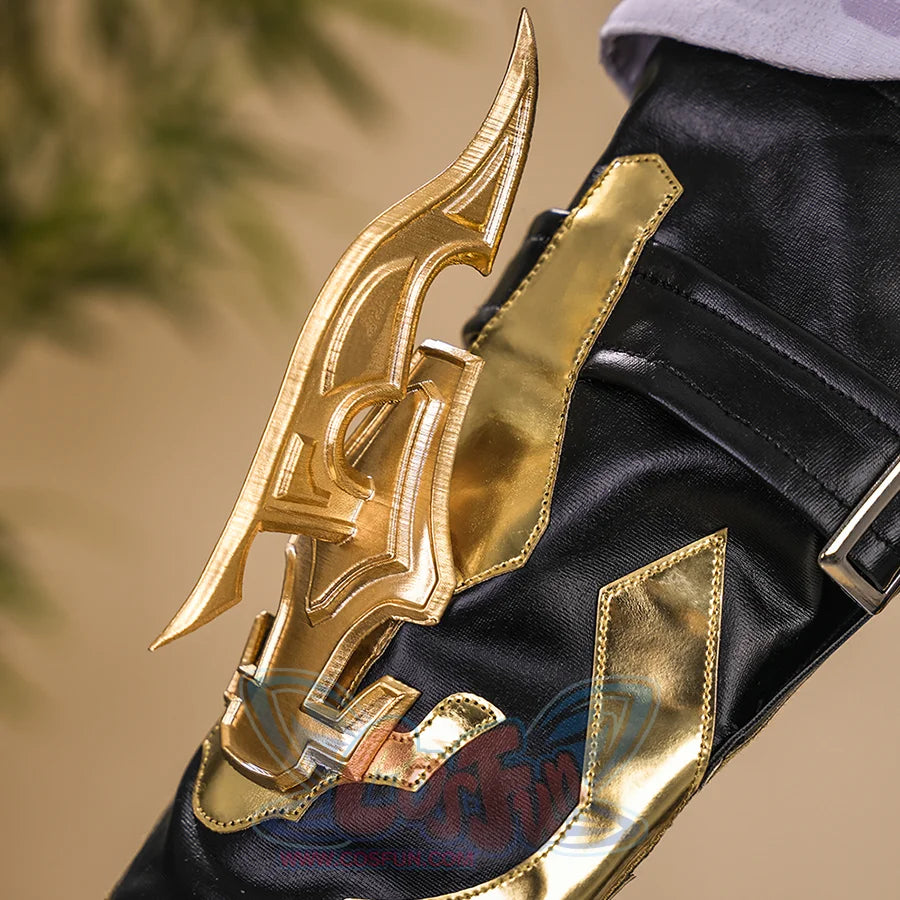 Dan Heng Permansor Terrae Cosplay Costume, gold modeling hand decoration.