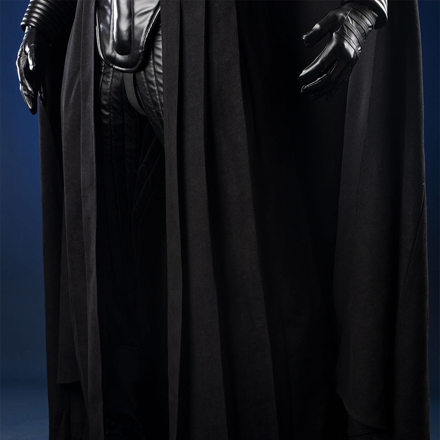 Luke Skywalker cosplay costume lower robe hem with textured glove and cloak draping