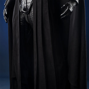 Luke Skywalker cosplay costume lower robe hem with textured glove and cloak draping