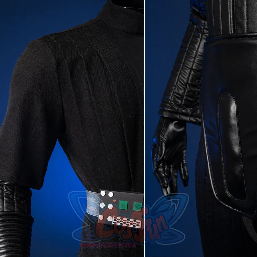 Luke Skywalker cosplay costume utility belt and glove comparison showing accessories