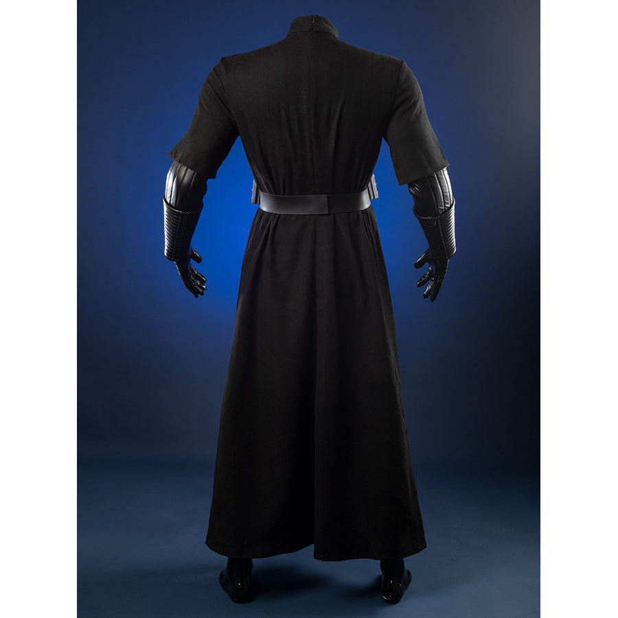 Luke Skywalker cosplay costume rear perspective showing robe structure and gloves