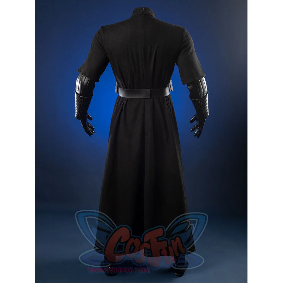 Luke Skywalker cosplay costume rear perspective showing robe structure and gloves