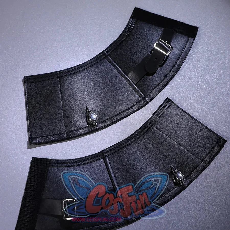 Dead by Daylight Danny Johnson Cosplay Costume, black PU leather wrist guards with belt and accessories