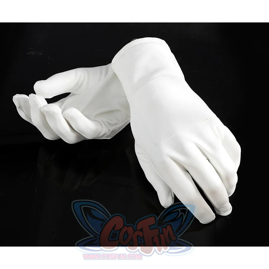 Dispatch Waterboy cosplay costume white gloves accessory, a pair of formal white gloves included with the costume set