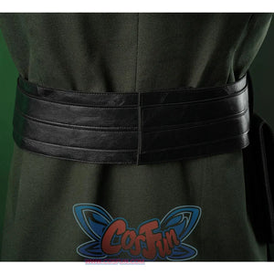 Doctor Doom Cosplay Costume belt,  the clothes are dark green, with a black PU leather belt, there is velcro on the back.