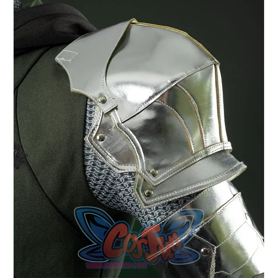 Doctor Doom Cosplay Costume shoulder armor are made of silver shiny PU leather.
