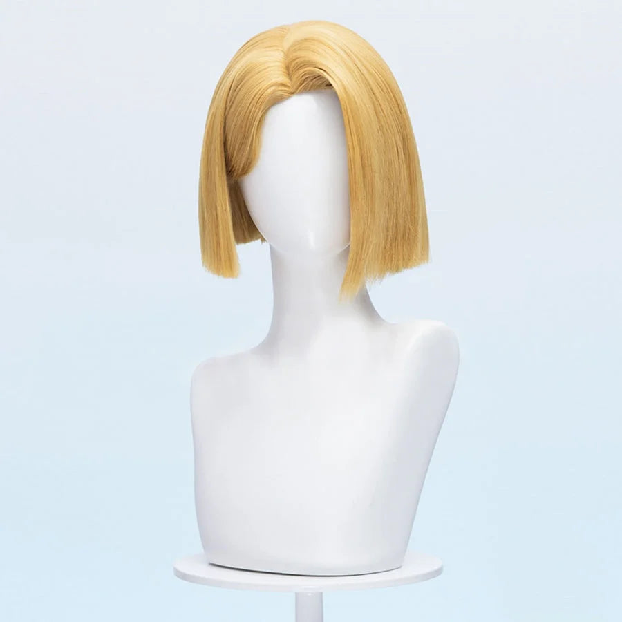 The Emma Frost cosplay wig, with its golden-yellow color and straight bob style, has a sleek and neat appearance