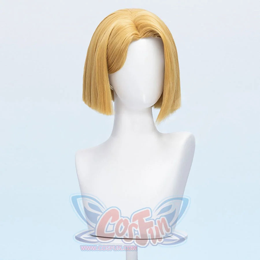 The Emma Frost cosplay wig, with its golden-yellow color and straight bob style, has a sleek and neat appearance
