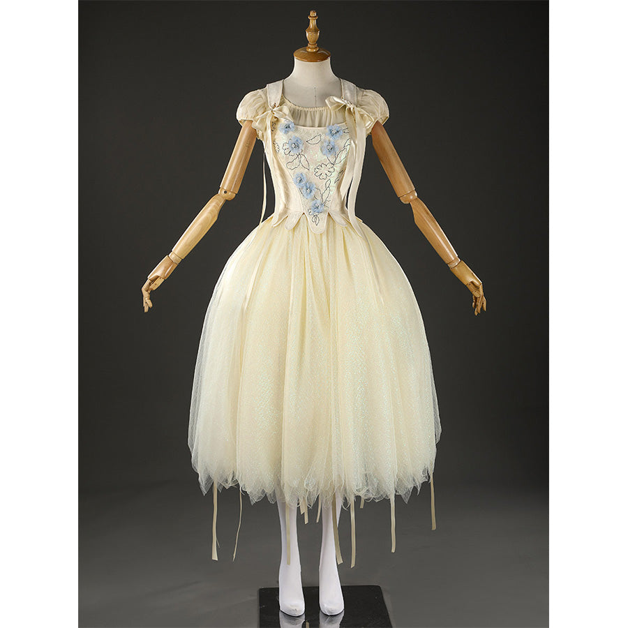 Elegant white dress with floral details - Enid Sinclair cosplay costume