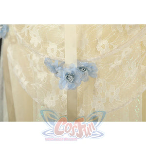 Enid Sinclair cosplay costume skirt fabric detail with jacquard pattern and floral accent