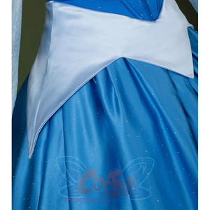 Fairy Tale Aurora Princess Cosplay Costume close-up of the waist is cut in the shape of petals