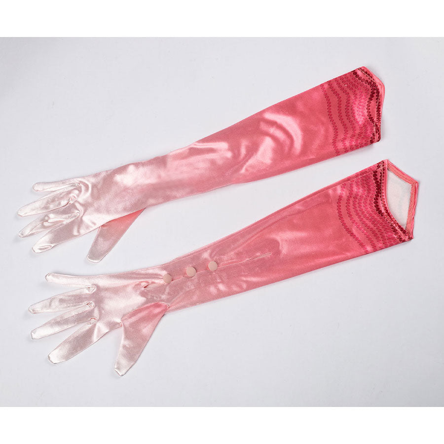 Gloves display: Glinda Cosplay Costume gloves full view.