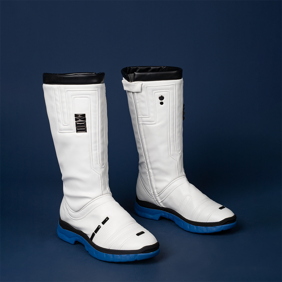 Fantastic Four Reed Richards Cosplay Shoes, made from white PU leather.