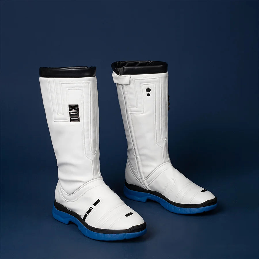Fantastic Four Reed Richards Cosplay Shoes, made from white PU leather.