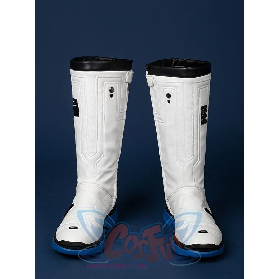 Fantastic Four Reed Richards Cosplay Shoes, made from white PU leather.