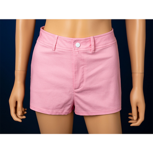 Aerith cosplay pink shorts closeup detail, inner wear for swimsuit costume paired