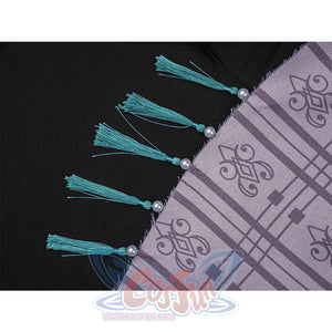 Final Fantasy XVI Joshua Rosfield Cosplay Costume, printed belt flaps with blue-green tassel decoration.