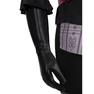 Final Fantasy XVI Joshua Rosfield Cosplay Costume, black PU leather gloves.