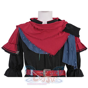 Final Fantasy XVI Joshua Rosfield Cosplay Costume, red and dark blue shawl.