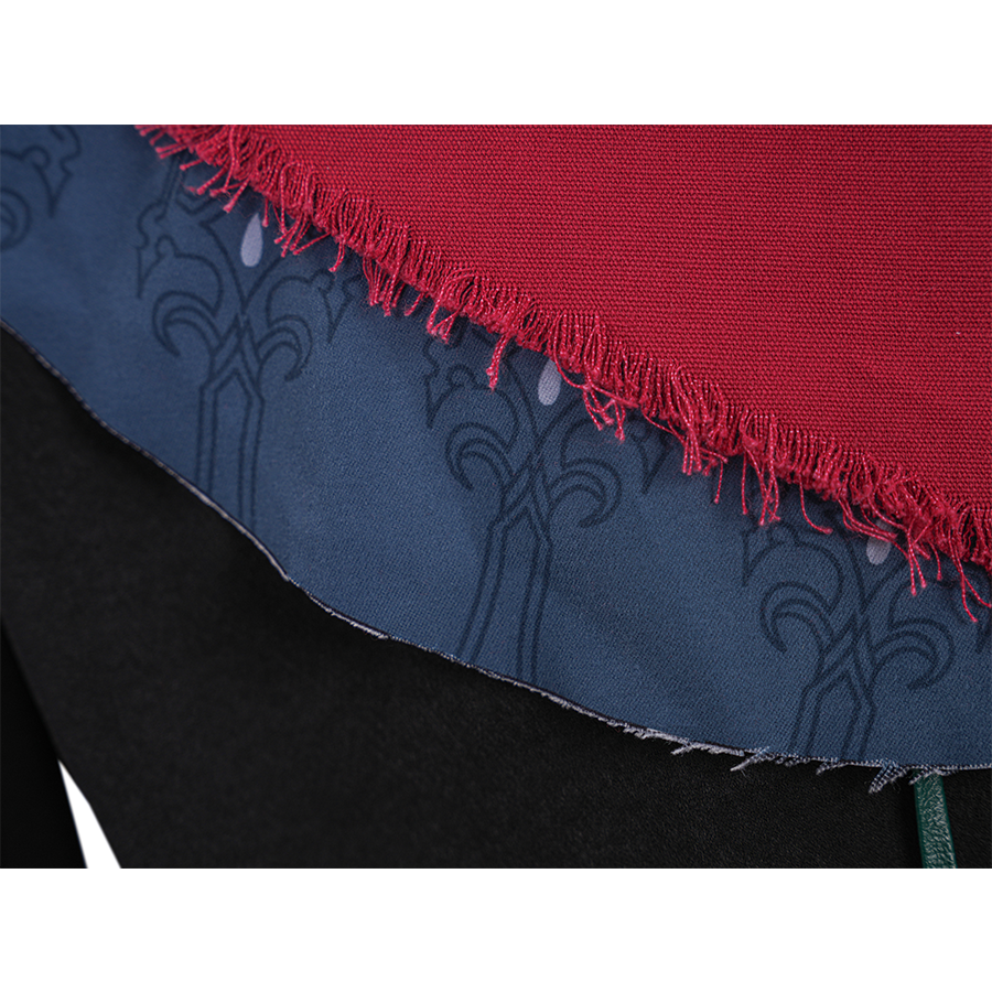 Final Fantasy XVI Joshua Rosfield Cosplay Costume, the bottom layer of the shawl is made of blue printed fabric.