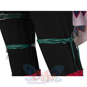 Final Fantasy XVI Joshua Rosfield Cosplay Costume, a pair of dark green straps tie on the thigh.