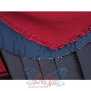 Final Fantasy XVI Joshua Rosfield Cosplay Costume, red, dark blue and gray shawl.