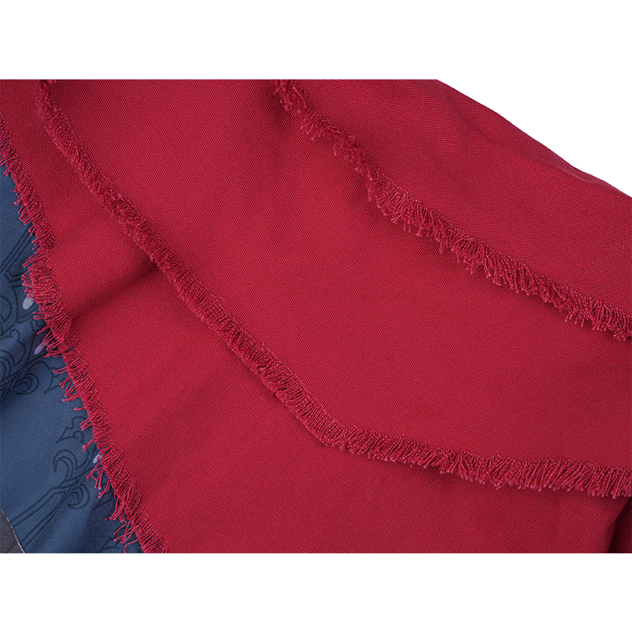 Final Fantasy XVI Joshua Rosfield Cosplay Costume, red brushed fabric shawl.