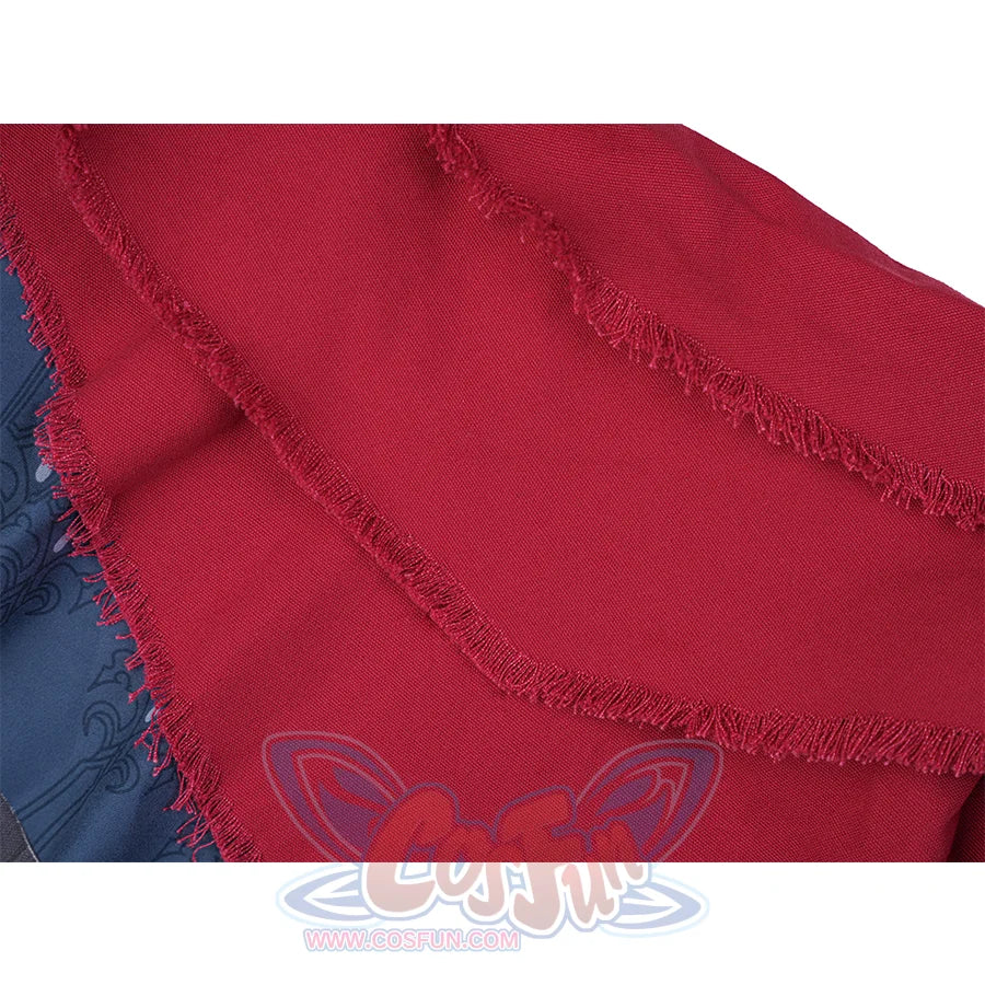 Final Fantasy XVI Joshua Rosfield Cosplay Costume, red brushed fabric shawl.