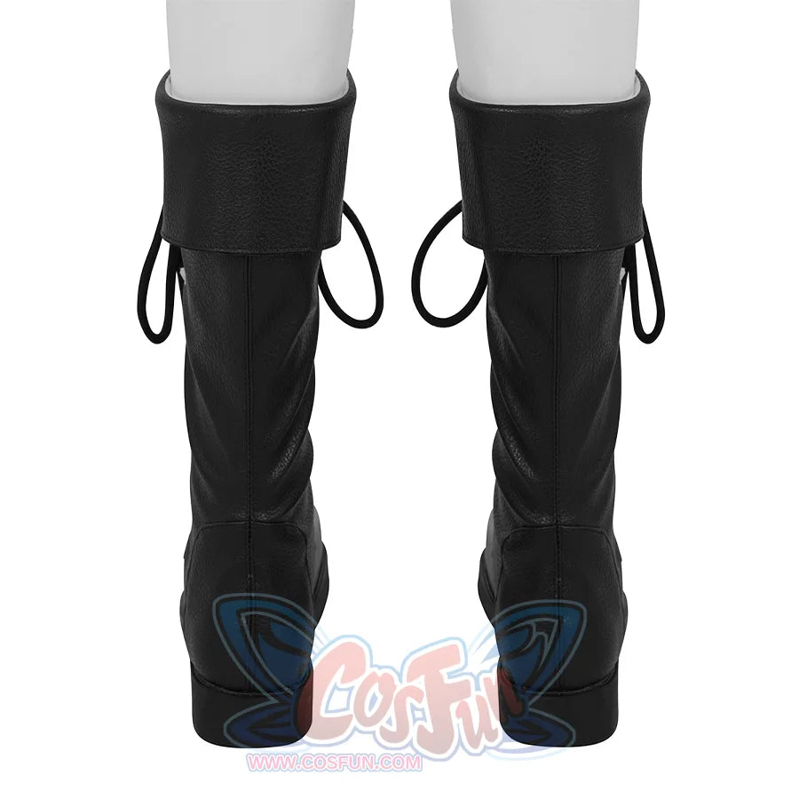 Final Fantasy XV Noctis Cosplay  Boots, fold-up design at the top of the black boots.
