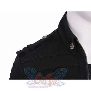 Final Fantasy XV Noctis Cosplay Costume, lapel design, with buttons to secure the collar.