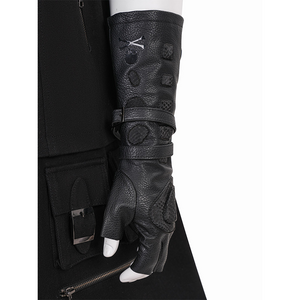 Final Fantasy XV Noctis Cosplay Costume, black PU leather glove.