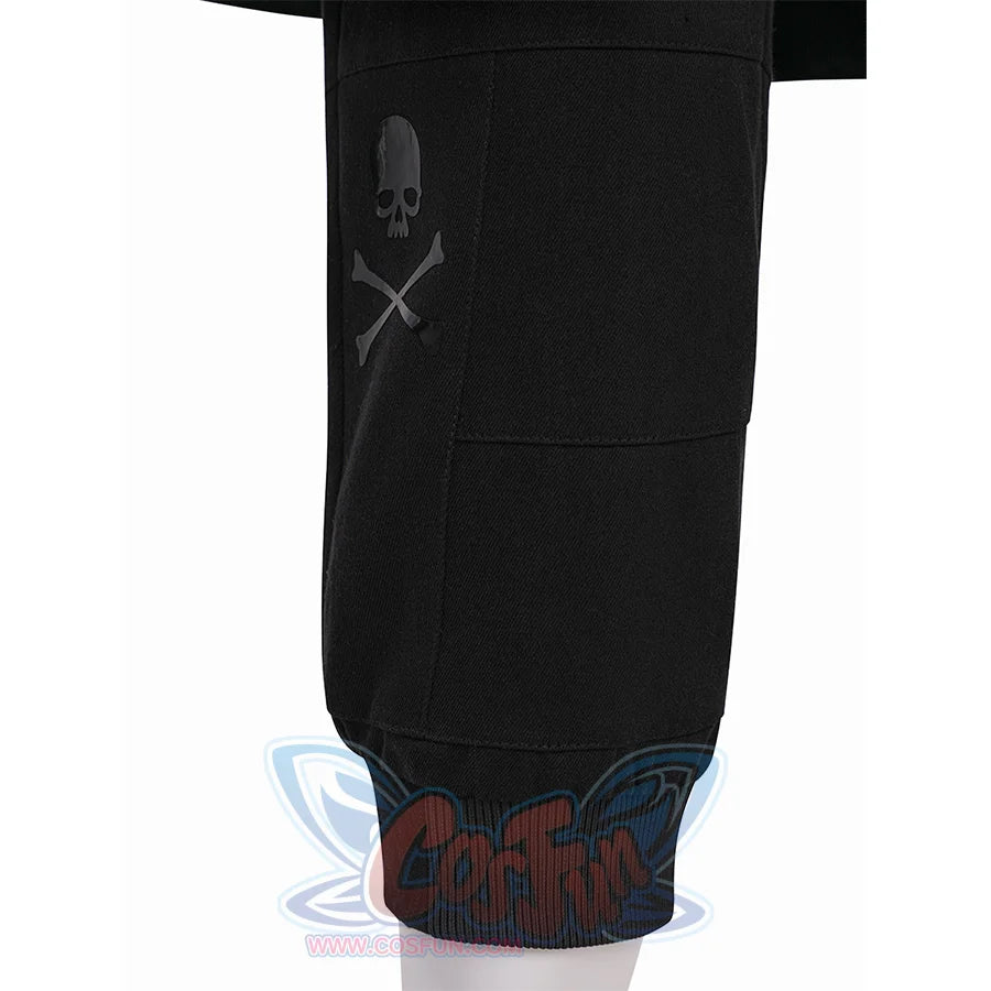 Final Fantasy XV Noctis Cosplay Costume, cropped jogger pants, each leg features a skull print.