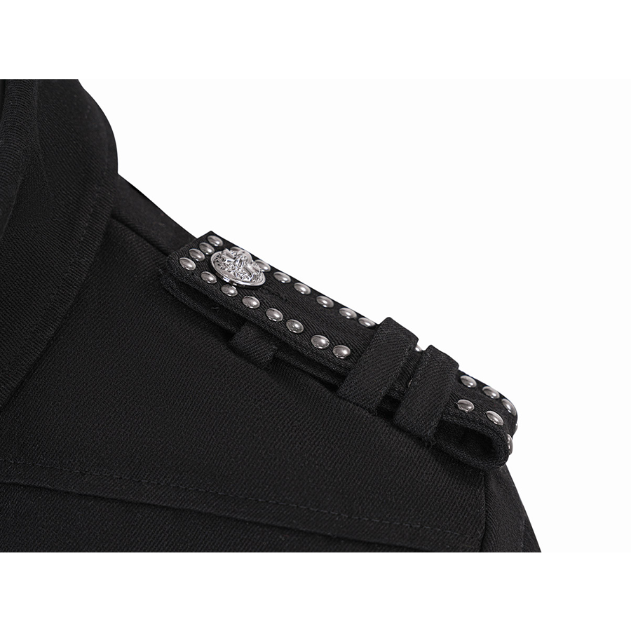 Final Fantasy XV Noctis Cosplay Costume Shoulder,  structured epaulet design with metal emblem accents.