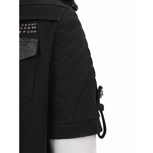 Final Fantasy XV Noctis Cosplay Costume Sleeves, the short-sleeved shirt features a textured design.