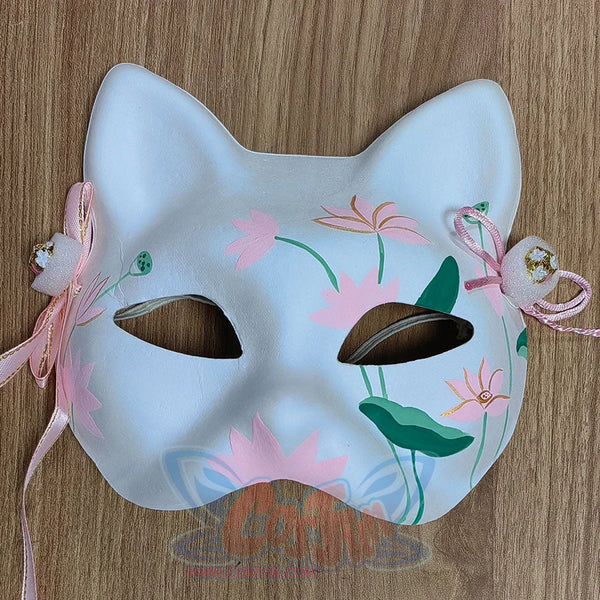 モモンガハウス(和柄・紫)かのこボアオフホワイト   大きいサイズ(家族用) Hand Made Pulp Japanese Ancient Folk Fox Mask Cosplay Props - cosfun