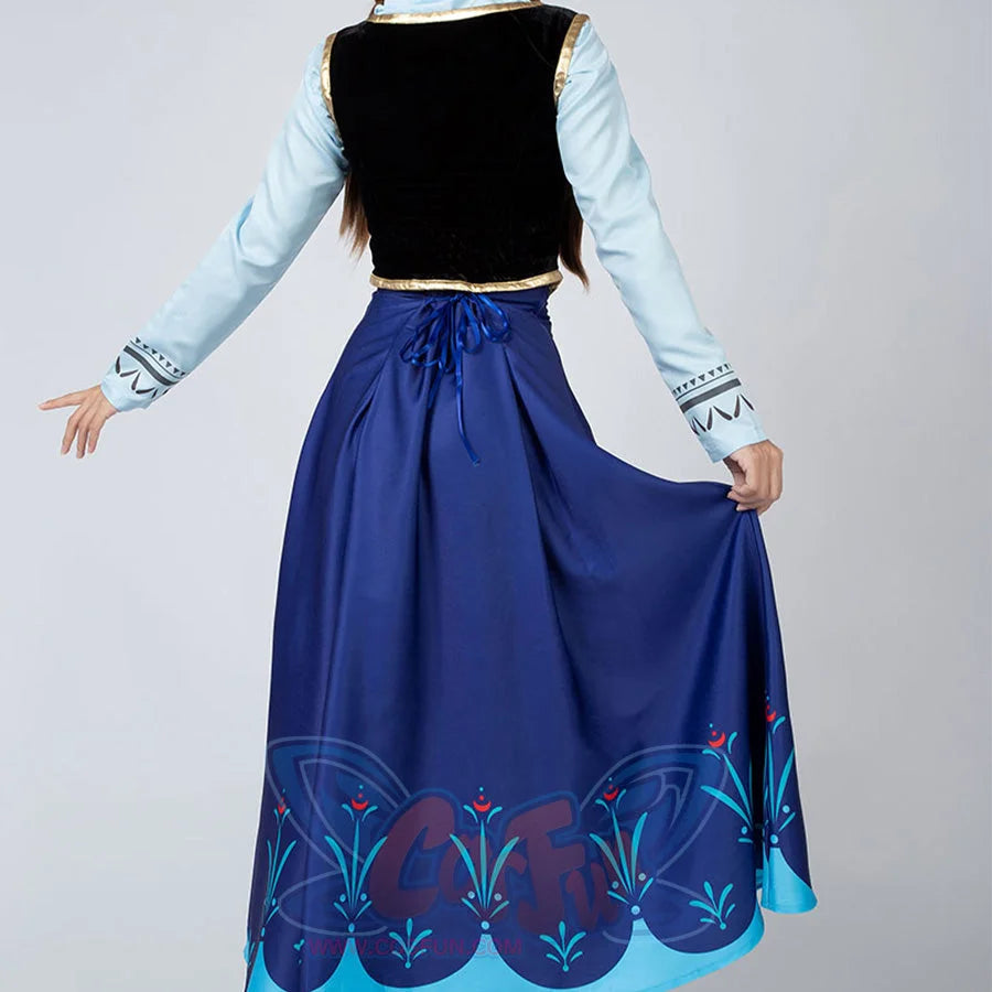 Anna Cosplay Costume Kid Princess Dress COSFUN